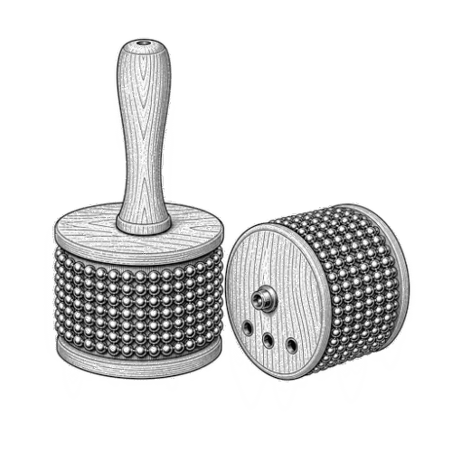 Handmade cabasa percussion instrument