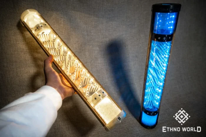 Firefly transparent rainstick rain flute