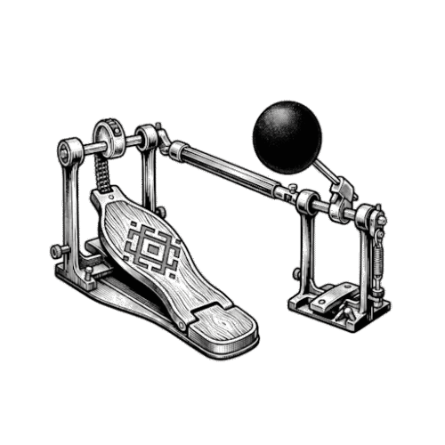 Handmade percussion foot pedal instrument