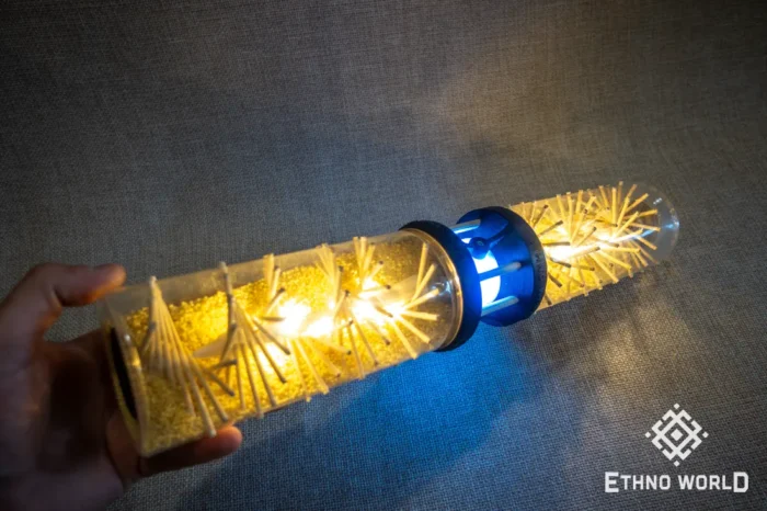 Quark transparent rainstick flute