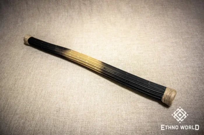 Rainbow flute rainstick made from a plant