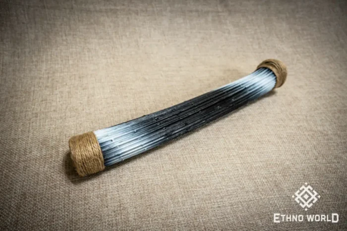 Rainbow flute rainstick made from a plant