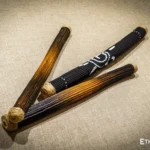 Rainbow flute rainstick made from a plant