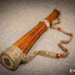 Rainbow flute rainstick made from a plant