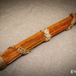 Rainbow flute rainstick made from a plant