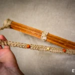 Rainbow flute rainstick made from a plant