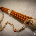 Rainbow flute rainstick made from a plant