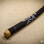 Rainbow flute rainstick made from a plant