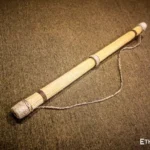 Rainbow flute rainstick made from a plant