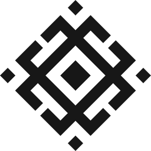 Ethno World logo - geometric folk ornament symbol