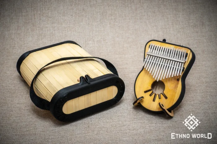 Bamboo case for kalimba, kazoo, jew's harp and small instruments