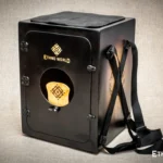 Versatile cajon with backpack carrying system, openable back panel, bass and snare control – handmade at Ethno World workshop