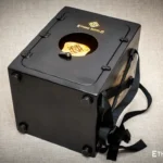Versatile cajon with backpack carrying system, openable back panel, bass and snare control – handmade at Ethno World workshop