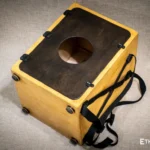 Versatile cajon with backpack carrying system, openable back panel, bass and snare control – handmade at Ethno World workshop
