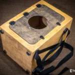 Versatile cajon with backpack carrying system, openable back panel, bass and snare control – handmade at Ethno World workshop