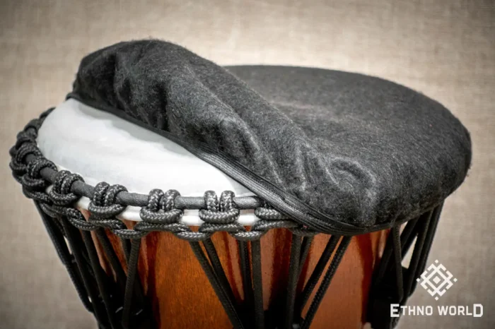 Drum head cover for djembe, conga, ashiko, and doumbek