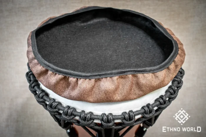 Drum head cover for djembe, conga, ashiko, and doumbek