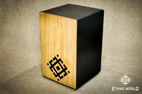 Deep Space Cajon percussion drum with bass control, handmade wooden drum by Ethno World