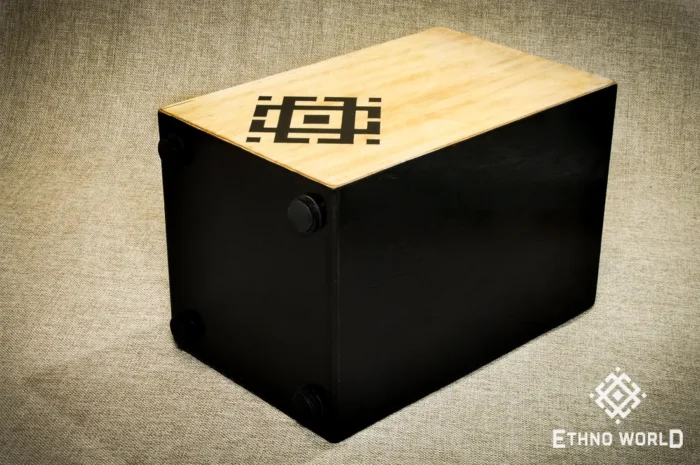 Deep Space Cajon percussion drum with bass control, handmade wooden drum by Ethno World