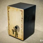 Deep Space Cajon percussion drum with bass control, handmade wooden drum by Ethno World