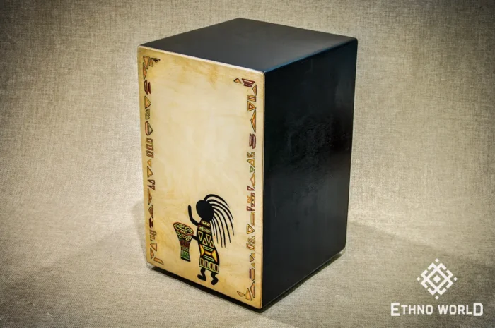 Deep Space Cajon percussion drum with bass control, handmade wooden drum by Ethno World