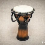 Djembe Sun 10″ - a wooden percussion drum with key tuning and leather membrane