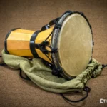 Djembe Sun 10″ - a wooden percussion drum with key tuning and leather membrane