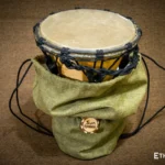 Djembe Sun 10″ - a wooden percussion drum with key tuning and leather membrane