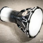 Djembe Sun 10″ - a wooden percussion drum with key tuning and leather membrane
