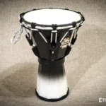 Djembe Sun 10″ - a wooden percussion drum with key tuning and leather membrane