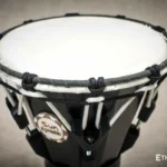 Djembe Sun 10″ - a wooden percussion drum with key tuning and leather membrane
