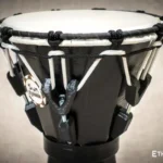 Djembe Sun 10″ - a wooden percussion drum with key tuning and leather membrane