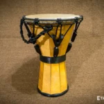 Djembe Sun 10″ - a wooden percussion drum with key tuning and leather membrane