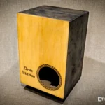 Handmade wooden double-sided cajon drum, spring-loaded with a front port, handcrafted by Ethno World
