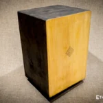 Handmade wooden double-sided cajon drum, spring-loaded with a front port, handcrafted by Ethno World