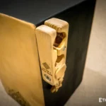 Foldable percussion drum with snare adjustment and castanet in a wooden body, handmade, view from all sides (disassembled and assembled cajon)