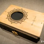 Foldable percussion drum with snare adjustment and castanet in a wooden body, handmade, view from all sides (disassembled and assembled cajon)