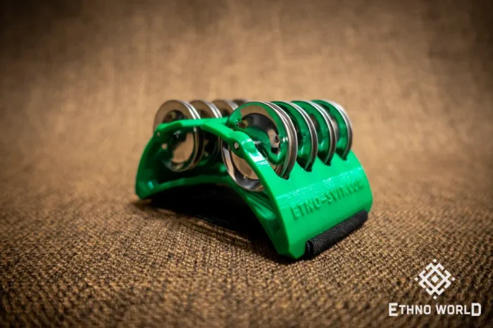 Spider Boost tambourine with foot and hand mounting