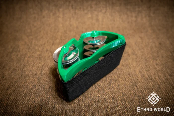 Spider Boost tambourine with foot and hand mounting