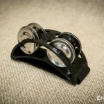 Spider percussion tambourine with foot mounting