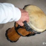 Dinky Djembe compact African percussion drum with goatskin head