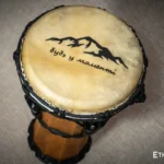 Dinky Djembe compact African percussion drum with goatskin head