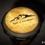 Dinky Djembe compact African percussion drum with goatskin head
