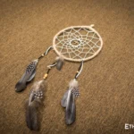 Large dreamcatcher with natural feathers, macrame weaving and wood beads, ethnic wall hanging, Ethno World