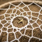 Large handmade dreamcatcher with feathers and wooden beads, hand-woven web, statement boho wall decor, Ethno World