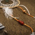 Large handwoven dreamcatcher with feather and bead details, tribal boho wall hanging, Ethno World