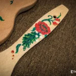 Handmade wooden kitchen utensils, unpainted natural wood spatulas, Ethno World