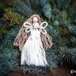 Handmade macramé gift ornament, hand-knotted cotton thread, rustic holiday accent, Ethno World