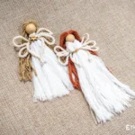 Handmade macramé wall hanging, hand-woven cotton thread design, Ethno World