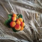 Needle felted berries miniature, handmade wool